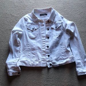 White Denim Jacket Size XL